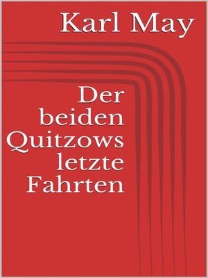 cover image of Der beiden Quitzows letzte Fahrten